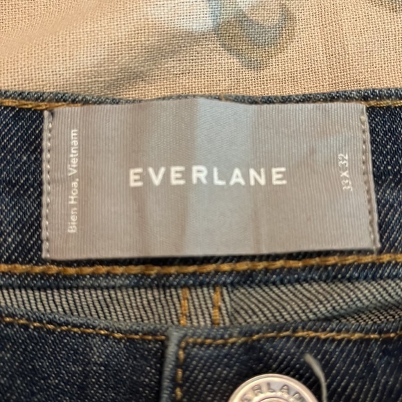 EVERLANE Size 33 x 32 Straight Leg Denim Classic Jeans  5 Pockets $129 NEW - Picture 7 of 16